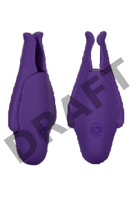 Фиолетовые виброзажимы для сосков Nipple Play Rechargeable Nipplettes