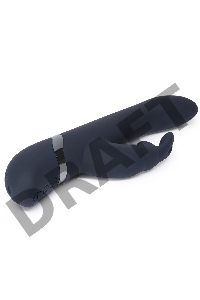 Тёмно-синий вибратор Oh My USB Rechargeable Rabbit Vibrator - 25,4 см.