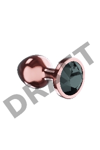 Пробка цвета розового золота с черным кристаллом Diamond Jet Shine S - 7,2 см.