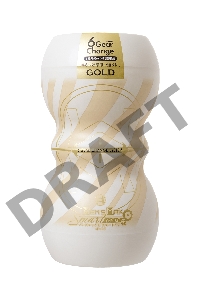 Мастурбатор нереалистичный MensMax Smart Gear GOLD, TPE, белый, 15 см