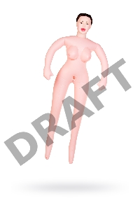 Кукла надувная Gabriella с реалистичной головой, брюнетка, TOYFA Dolls-X, с тремя отверстиями,  кибе