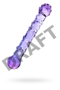 Двусторонний фаллоимитатор Sexus Glass, стекло, фиолетовый, 19,5 см
