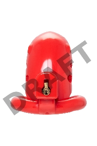 Пояс верности мужской Black&Red by TOYFA, ABS пластик, красный, 10 см