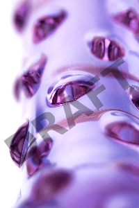 Двусторонний фаллоимитатор Sexus Glass, стекло, фиолетовый, 19,5 см