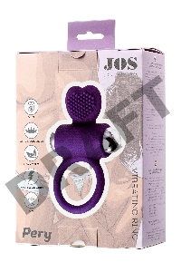 Виброкольцо с ресничками JOS PERY, силикон, фиолетовый, 9 см
