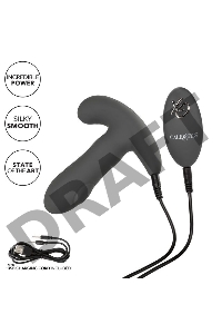 Серый вибромассажер простаты Remote Control Dual Pulsating Probe