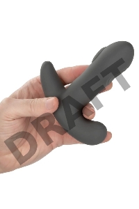 Серый вибромассажер простаты Remote Control Dual Pulsating Probe