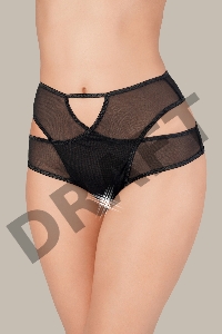 Эротические трусики Waname Apparel Liberty с высокой посадкой, черный, (46-48)