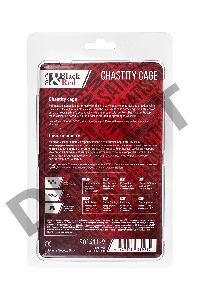 Пояс верности мужской Black&Red by TOYFA, ABS пластик, красный, 10 см