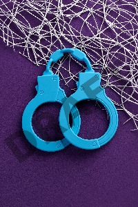 Силиконовые наручники A-Toys by TOYFA Celet, силикон, голубые, 33 см