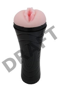 Мастурбатор-вагина в черной тубе без вибрации