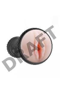 Мастурбатор-вагина в черной тубе без вибрации