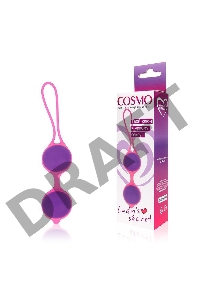 Фиолетово-розовые вагинальные шарики Cosmo