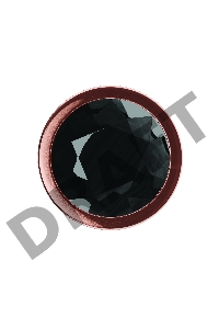 Пробка цвета розового золота с черным кристаллом Diamond Jet Shine S - 7,2 см.
