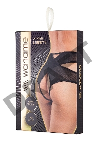 Эротические трусики Waname Apparel Liberty с высокой посадкой, черный, (46-48)