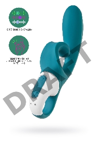 Нереалистичный вибратор Satisfyer Hug me, силикон, синий