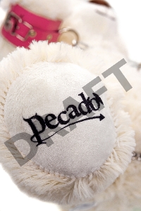 Бандажный набор Медведь белый Pecado BDSM (оковы, наручники), натуральная кожа, розовый