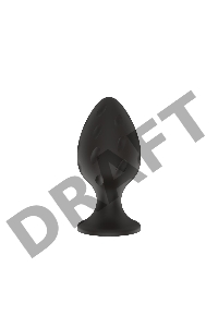 Пробка анальная Силиконовая черная M (7.2*3.5cm) 3304-02