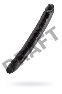 Двусторонний фаллоимитатор Black & Red by TOYFA, ПВХ, чёрный, 31 см