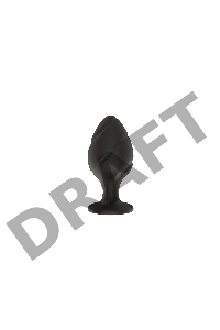 Пробка анальная Силиконовая черная S (5.8*2.8cm) 3305-01