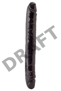 Двусторонний фаллоимитатор Black & Red by TOYFA, ПВХ, чёрный, 31 см