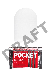 Нереалистичный мастурбатор TENGA Pocket Click Ball, TPE, белый, 7,5 см
