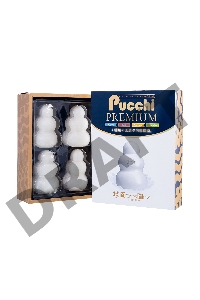 Набор нереалистичных мастурбаторов MensMax Pucchi Premium, TPE, белый, 6,5 см