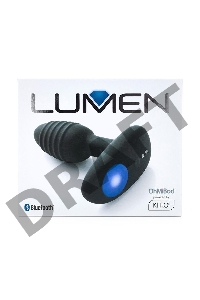 Черный интерактивный вибратор OhMiBod Lumen for Kiiroo с подсветкой - 10,2 см.