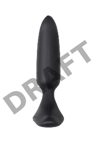 Анальная втулка LOVENSE Hush 2 (S), силикон, черная, 12,1 см