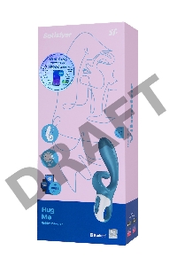 Нереалистичный вибратор Satisfyer Hug me, силикон, синий