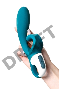 Нереалистичный вибратор Satisfyer Hug me, силикон, синий