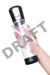 Автоматическая помпа для пениса Sexus Men Expert Sigurd, ABS-пластик, черная, 29 см