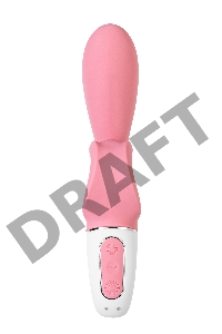 Нереалистичный вибратор Satisfyer Hug me, силикон, розовый