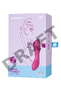Вакуум-волновой бесконтактный стимулятор клитора Satisfyer Curvy Trinity 3, силикон, красный