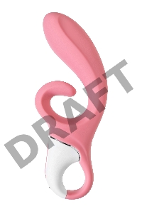 Нереалистичный вибратор Satisfyer Hug me, силикон, розовый