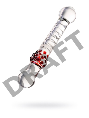 Двусторонний фаллоимитатор Sexus Glass, стекло, прозрачный, 22 см