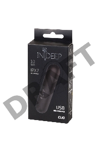 Черная перезаряжаемая вибропуля Clio - 7,6 см.