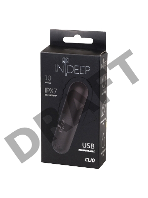 Черная перезаряжаемая вибропуля Clio - 7,6 см.