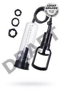 Помпа для пениса TOYFA A-Toys, PVC, чёрный, 20,5 см