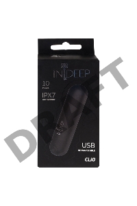 Черная перезаряжаемая вибропуля Clio - 7,6 см.