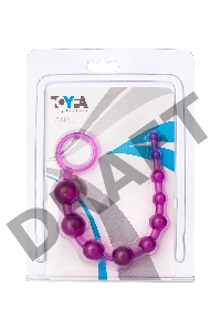 Шарики анальные TOYFA, PVC, фиолетовый, 30 см
