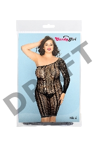 Платье-сетка и стринги Candy Girl Nikki черные, 2XL