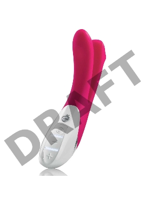 Ярко-розовый вибратор Mystim Bon Aparte - 25 см.