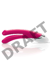 Ярко-розовый вибратор Mystim Bon Aparte - 25 см.