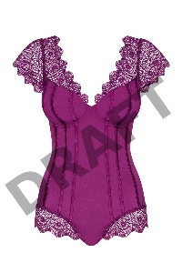 Боди черное с сентчатыми вставками Moketta (Obsessive)