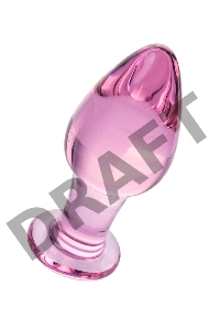 Анальная втулка Sexus Glass, стекло, розовая, 10 см, Ø 4 см