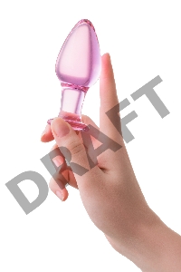 Анальная втулка Sexus Glass, стекло, розовая, 10 см, Ø 4 см