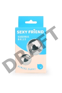 Серебристые вагинальные шарики Sexy Friend без шнурка