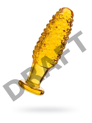 Анальная втулка Sexus Glass, стекло, желтая, 13 см, Ø 4 см