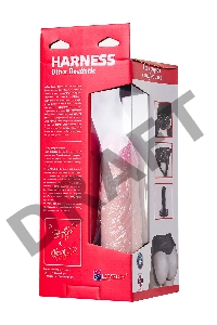 Страпон на креплении LoveToy с поясом Harness, реалистичный, neoskin, телесный, 17 см